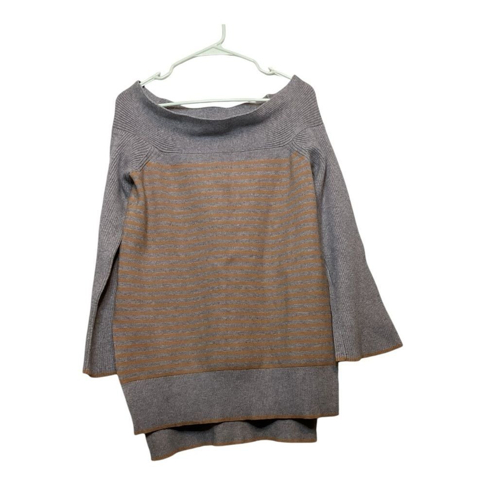 Women's Anthropologie‎ Elise Ribbed Striped Off the Shoulder sweater, size small
